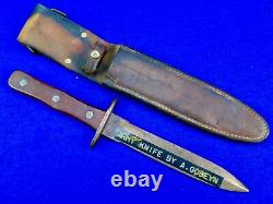 US WW2 Custom Made Handmade Theater Fighting Knife Dagger with Sheath