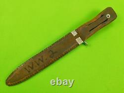 US WW2 Custom Made Handmade Theater Fighting Knife Dagger with Sheath