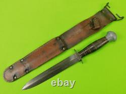 US WW2 Vintage Old Custom Made Fighting Knife Dagger with Sheath