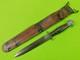 Us Ww2 Vintage Old Custom Made Fighting Knife Dagger With Sheath