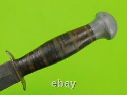 US WW2 Vintage Old Custom Made Fighting Knife Dagger with Sheath