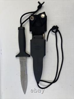 USA Bear MGC Fixed Blade Dagger Knife Blackie Collins Locking Sheath GUC Rare