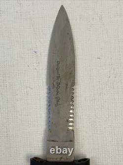 USA Bear MGC Fixed Blade Dagger Knife Blackie Collins Locking Sheath GUC Rare