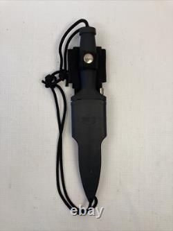USA Bear MGC Fixed Blade Dagger Knife Blackie Collins Locking Sheath GUC Rare