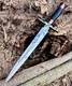 Ubr Custom Handmade D2 Tool Steel Beautiful Dagger Knife With Leather Sheath