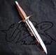 Ubr Custom Handmade D2 Tool Steel Beautiful Dagger Knife With Leather Sheath