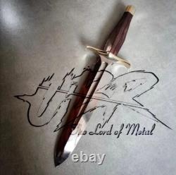 Ubr Custom Handmade D2 Tool Steel Beautiful Dagger Knife With Leather Sheath