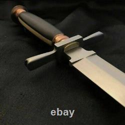 Ubr Custom Handmade D2 Tool Steel Beautiful Dagger Knife With Leather Sheath