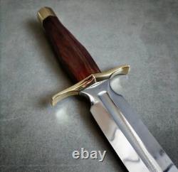 Ubr Custom Handmade D2 Tool Steel Beautiful Dagger Knife With Leather Sheath