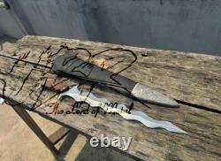 Ubr Custom Handmade D2 Tool Steel Collectible Kriss Dagger Knife With Scabbed