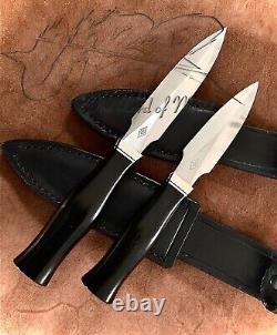 Ubr Custom Handmade D2 Tool Steel Hunting Dagger Knife With Leather Sheath