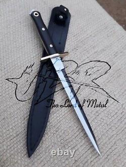 Ubr Custom Handmade D2 Tool Steel Hunting Dagger Knife With Leather Sheath