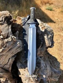 Ubr Custom Handmade D2 Tool Steel Hunting Dagger Knife With Leather Sheath
