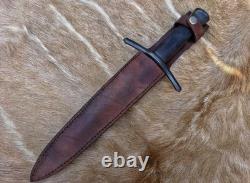 Ubr Custom Handmade D2 Tool Steel Hunting Dagger Knife With Leather Sheath