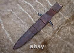 Ubr Custom Handmade D2 Tool Steel Hunting Dagger Knife With Leather Sheath