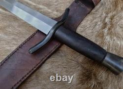 Ubr Custom Handmade D2 Tool Steel Hunting Dagger Knife With Leather Sheath