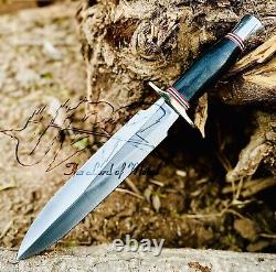 Ubr Custom Handmade D2 Tool Steel Hunting Dagger Knife With Micarta Handle