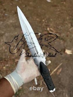 Ubr Custom Handmade D2 Tool Steel Hunting Dagger Knife With Micarta Handle