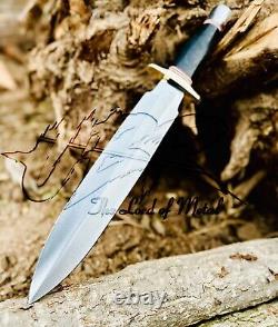 Ubr Custom Handmade D2 Tool Steel Hunting Dagger Knife With Micarta Handle