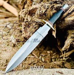 Ubr Custom Handmade D2 Tool Steel Hunting Dagger Knife With Micarta Handle