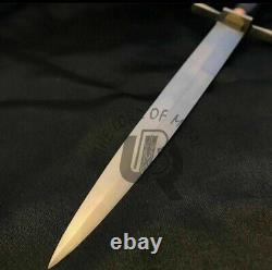 Ubr Custom Handmade D2-tool Steel Beautiful Dagger Sword With Leather Sheath