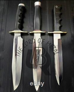 Ubr Custom Handmade D2-tool Steel Hunting Dagger, Bowie Knife Set Of 3