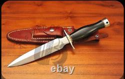 Ubr Custom Handmade D2-tool Steel Huntng Dagger Knife With Leather Sheath