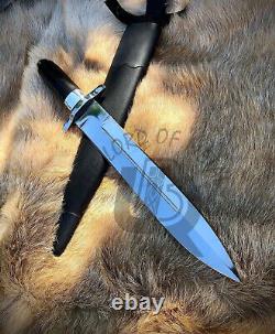 Ubr Custom Handmade D2-tool Steel Mirror Polish Hunting Dagger Knife With Sheath