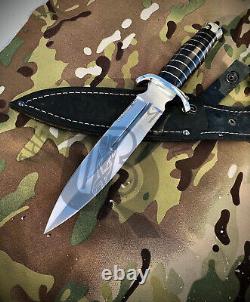 Ubr Custom Handmade D2-tool Steel Mirror Polish Hunting Dagger Knife With Sheath