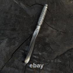 Ubr Custom Handmade Damascus Steel Hunting Kris Dagger Knife With Leather Sheath