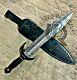 Ubr Custom Handmade Damascus Steel The Hobbit Dagger Sword With Leather Sheath