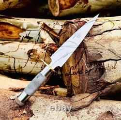 Ubr Custom Handmade High Carbon Steel Hunting Dagger Knife With Hollow Handle