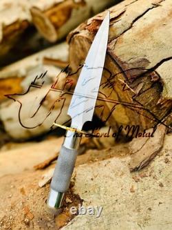 Ubr Custom Handmade High Carbon Steel Hunting Dagger Knife With Hollow Handle