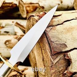 Ubr Custom Handmade High Carbon Steel Hunting Dagger Knife With Hollow Handle