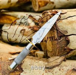 Ubr Custom Handmade High Carbon Steel Hunting Dagger Knife With Hollow Handle
