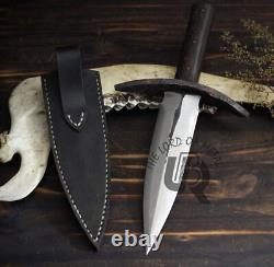 Ubr Custom Handmade High Carbon Steel Hunting Dagger Knife With Leather Sheat