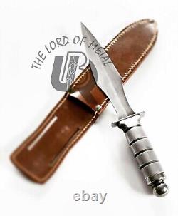 Ubr Custom Handmade High Carbon Steel Hunting Dagger Knife With Leather Sheath