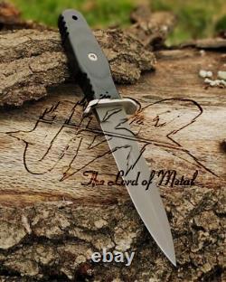 Ubr Custom Handmade High Carbon Steel Hunting Dagger Knife With Leather Sheath