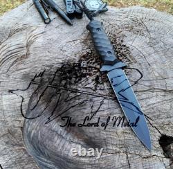 Ubr Custom Handmade High Carbon Steel Hunting Dagger Knife With Leather Sheath