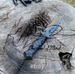 Ubr Custom Handmade High Carbon Steel Hunting Dagger Knife With Leather Sheath