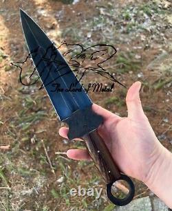 Ubr Custom Handmade High Carbon Steel Hunting Dagger Knife With Wenge Handle
