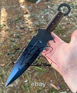 Ubr Custom Handmade High Carbon Steel Hunting Dagger Knife With Wenge Handle