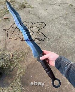 Ubr Custom Handmade High Carbon Steel Hunting Snake Dagger Knife With Sheath