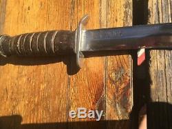 Ultra rare WW2 USM3 Guard and Blade marked Utica Fighting Knife, Trench Dagger