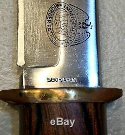 VINTAGE 1980 AL MAR BORDER PATROL SEKI JAPAN FIGHTING DAGGER KNIFE WithSHEATH