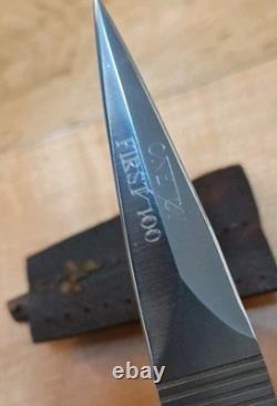 VINTAGE H. G. LONG & Co. HANDCRAFTED OSS 3 LAPEL DAGGER /100 THUMB KNIFE, SHEATH
