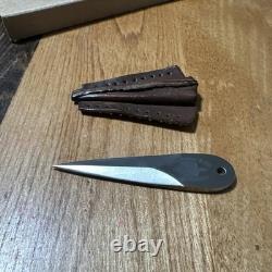 VINTAGE H. G. LONG & Co. HANDCRAFTED OSS 3 LAPEL DAGGER THUMB KNIFE, SHEATH