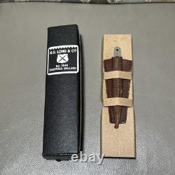 VINTAGE H. G. LONG & Co. HANDCRAFTED OSS 5 LAPEL DAGGER KNIFE, SHEATH