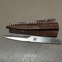 VINTAGE H. G. LONG & Co. HANDCRAFTED OSS 5 LAPEL DAGGER KNIFE, SHEATH