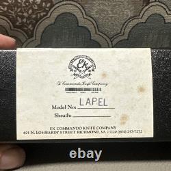 VINTAGE H. G. LONG & Co. HANDCRAFTED OSS 5 LAPEL DAGGER KNIFE, SHEATH